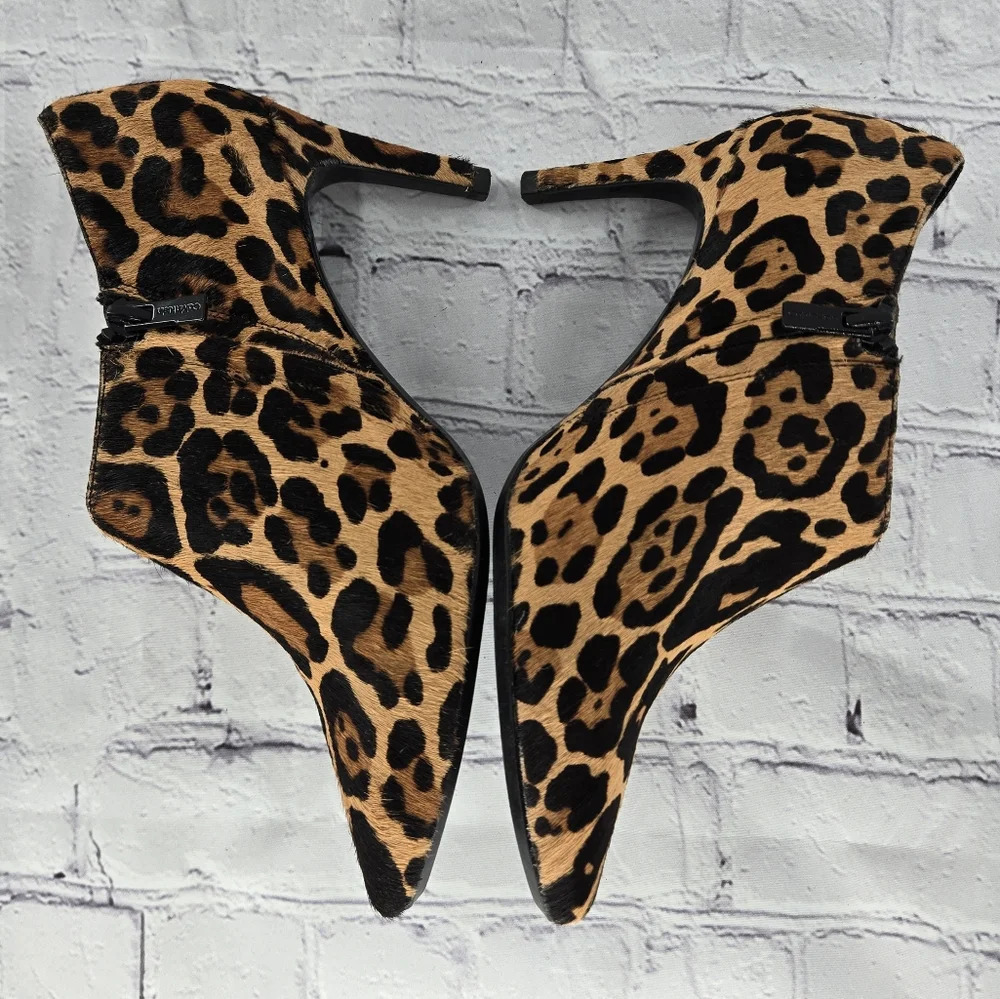 Calvin Klein Ladies Leopard Hair Ankle Bootie Heels - Picture 8 of 16